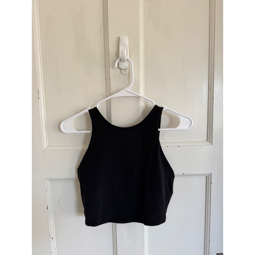 Athleta black strappy back sports bra size medium‎